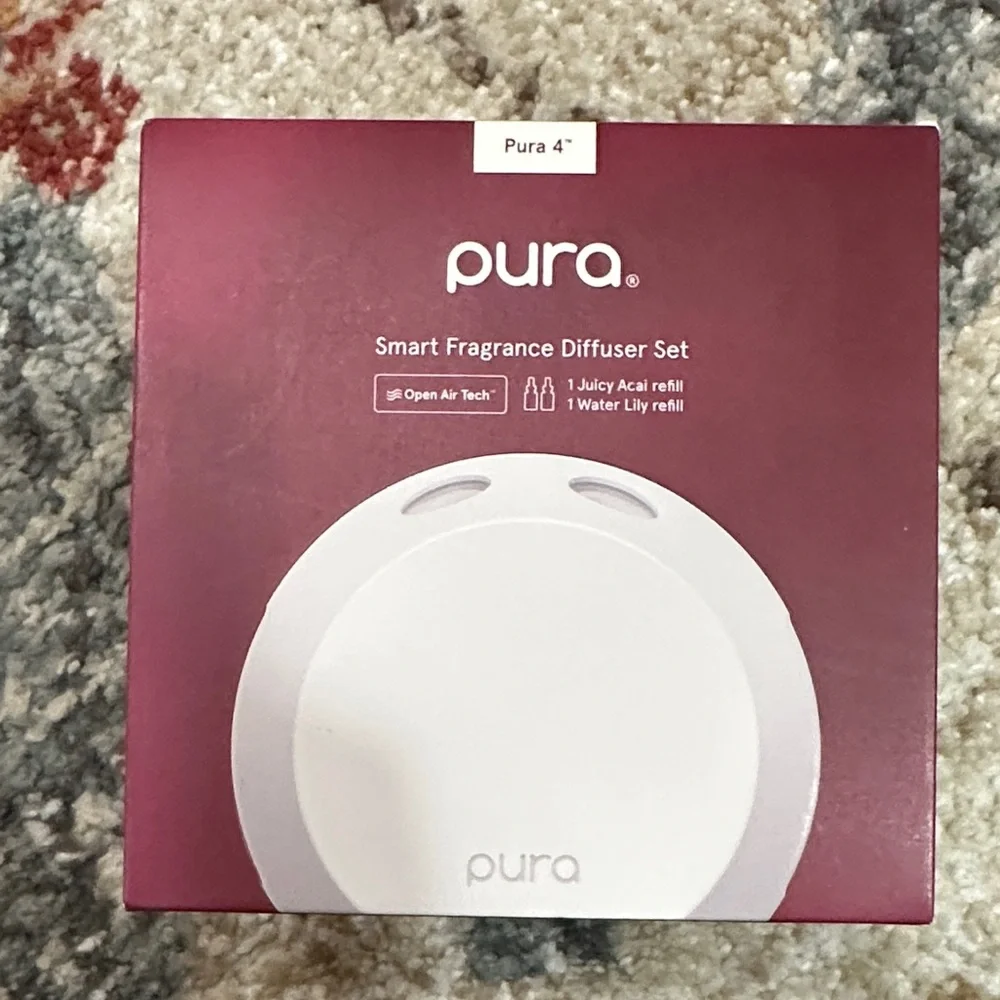PURA 4 Smart Fragrance Diffuser with Juicy Açaí & Water Lily Refills NEW